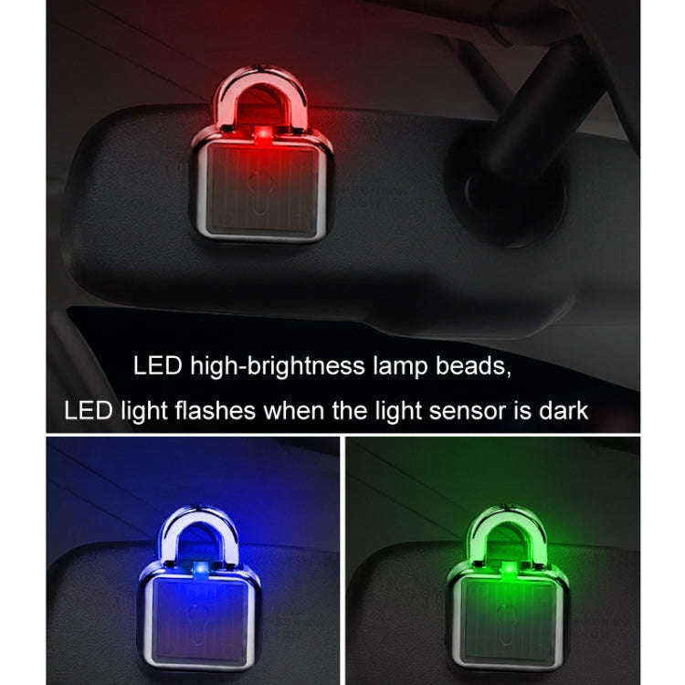 Car Solar Flashing Atmosphere Anti-Theft Warning Lock Light(Three Color Light)