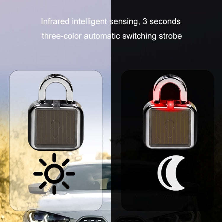 Car Solar Flashing Atmosphere Anti-Theft Warning Lock Light(Three Color Light)