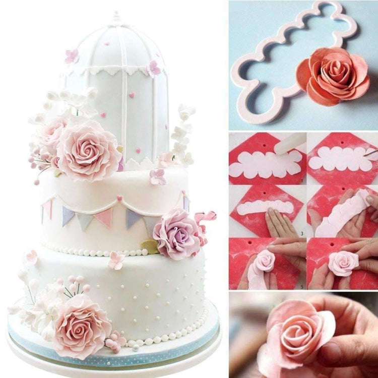 114 In 1 Fondant Cake Baking Decorating Tools Plunger Cutters Flower Moulds Set