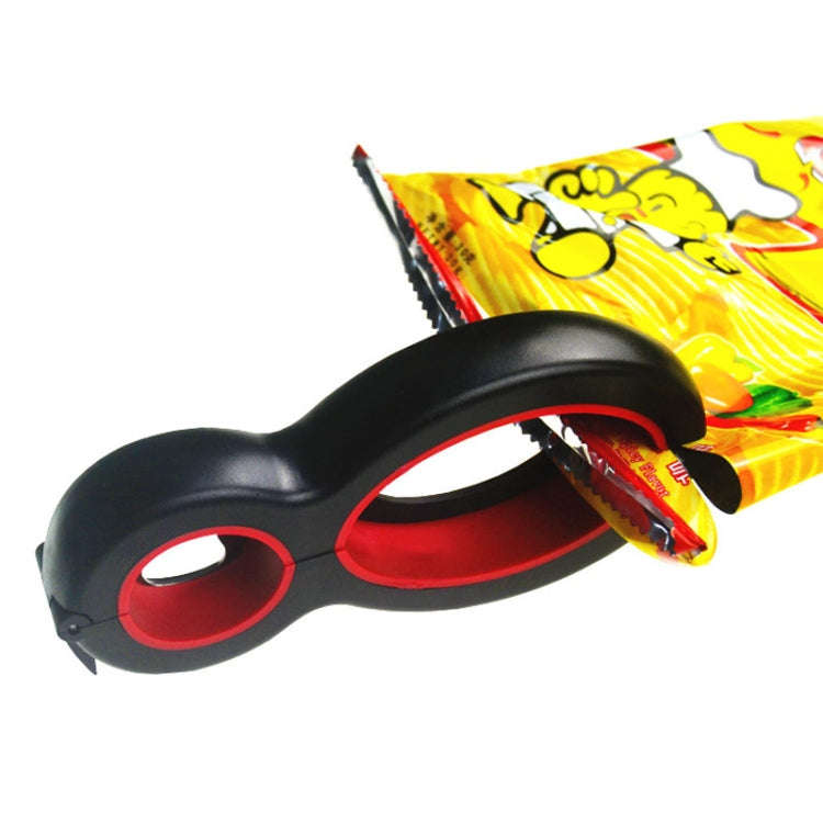 Multifunctional 4 In 1 Bottle Opener Household Saving Force Opener Style 2 (Black Red)