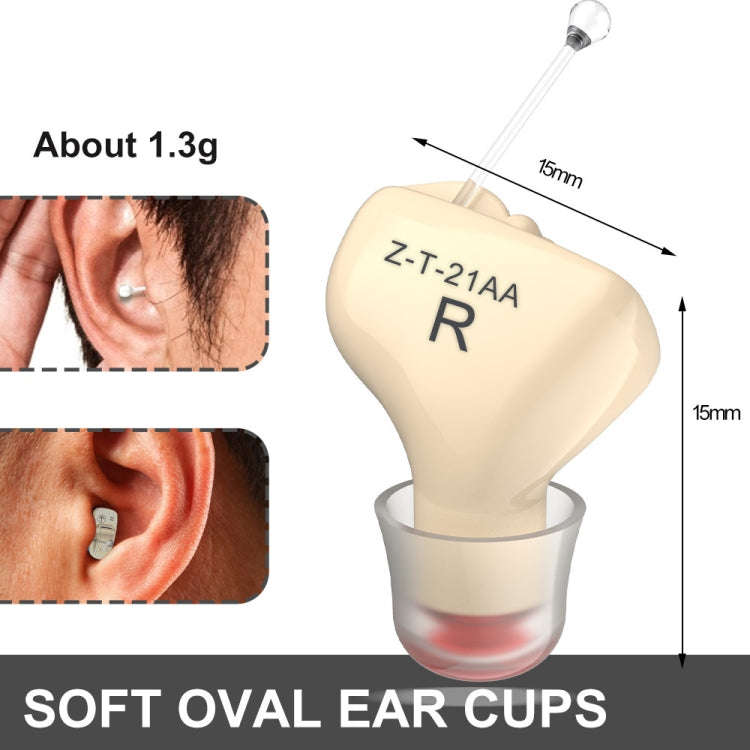 1pair  Invisible In-Ear Hearing Aid Sound Amplifier For The Elderly And Hearing Impaired(Black)