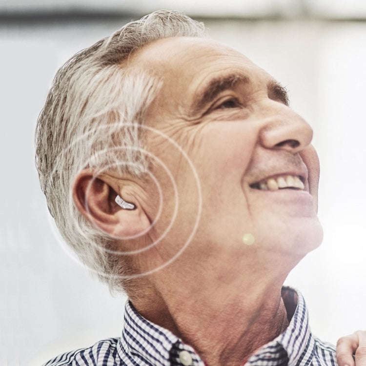 1pair  Invisible In-Ear Hearing Aid Sound Amplifier For The Elderly And Hearing Impaired(Black)