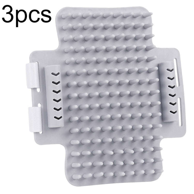 3pcs Pet Table Leg Hair Rubbing Massage Brush Cat Scratcher(Grey)