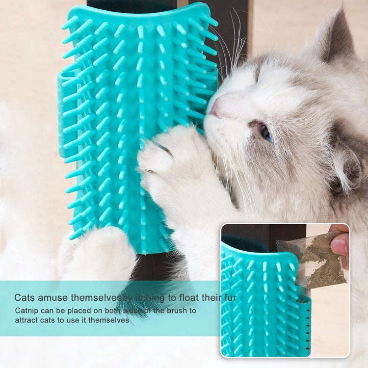 3pcs Pet Table Leg Hair Rubbing Massage Brush Cat Scratcher(Orange)