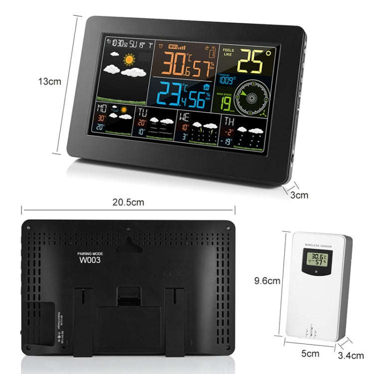 WiFi Color Screen Weather Station Temperature And Humidity Weather Forecast Clock, Model: US Plug