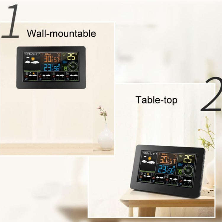 WiFi Color Screen Weather Station Temperature And Humidity Weather Forecast Clock, Model: US Plug