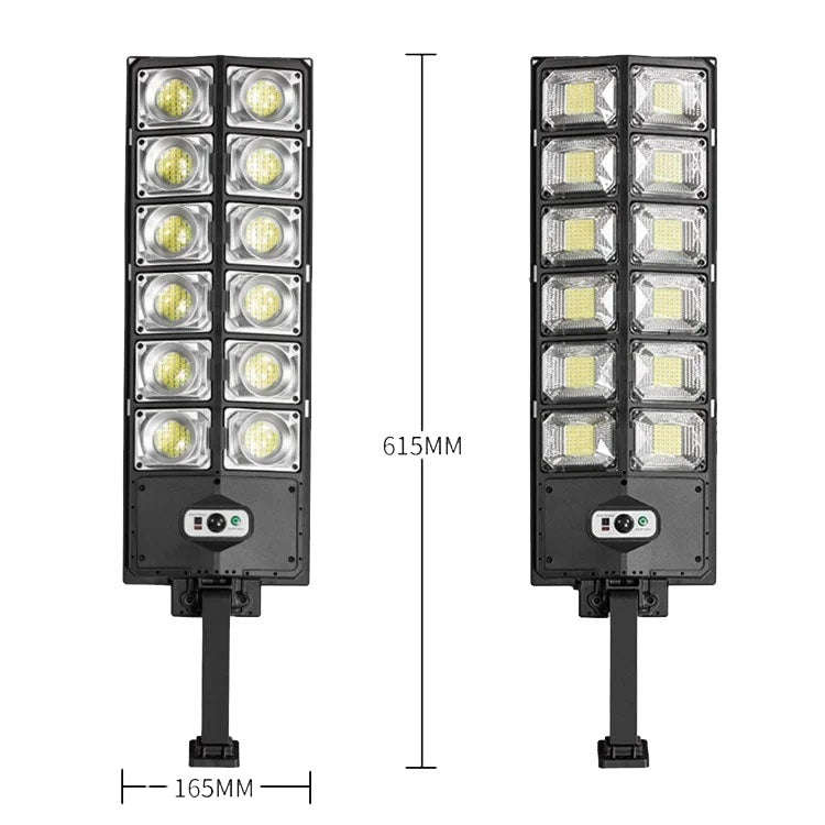 E-SMARTER W789B-6 LED Strong Light Double Row Solar Garden Light Induction Street Lamps