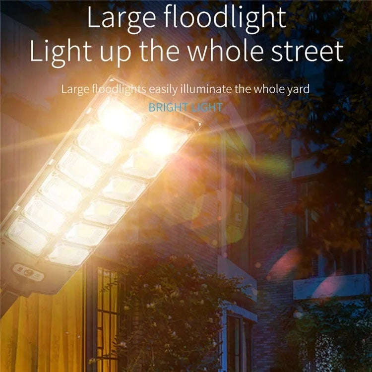 E-SMARTER W789B-6 LED Strong Light Double Row Solar Garden Light Induction Street Lamps