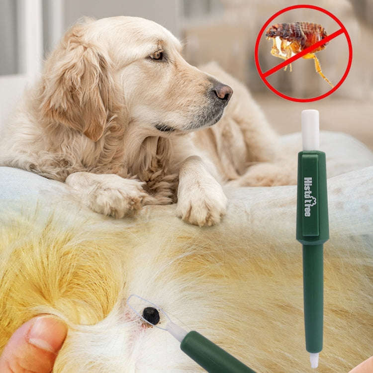 Pet Pest Catching Pen Cats Grooming Bug Scratcher Tick Clip Dogs Flea Removal Clip(Olive Green)