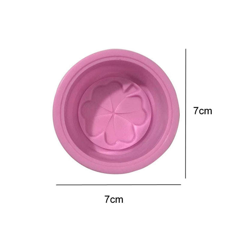 Single Hole Cupcake DIY Baking Molds Clover Handmade Soap Mould(Pink)