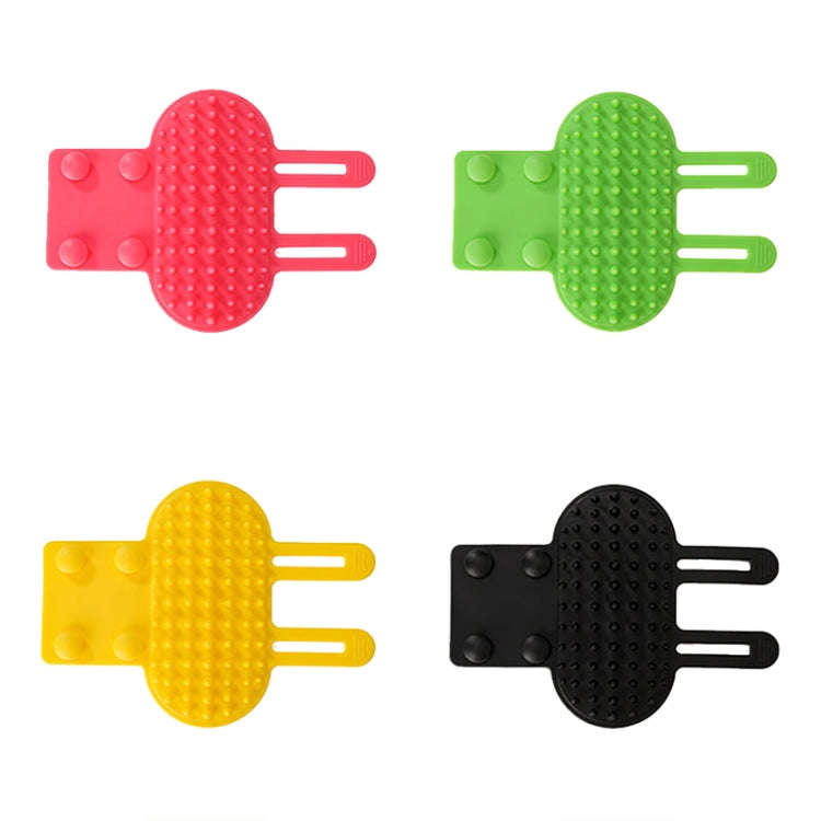 Multifunctional Cat Table Leg Scratcher Pet Silicone Hair Massage Brush(Green)