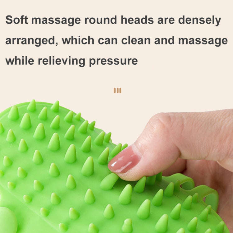 Multifunctional Cat Table Leg Scratcher Pet Silicone Hair Massage Brush(Yellow)