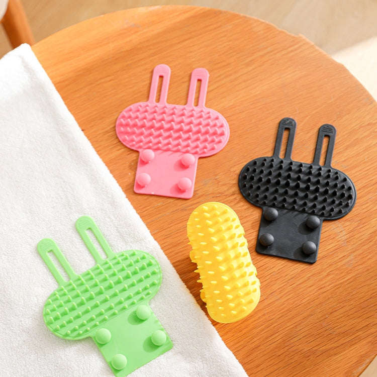 Multifunctional Cat Table Leg Scratcher Pet Silicone Hair Massage Brush(Pink)