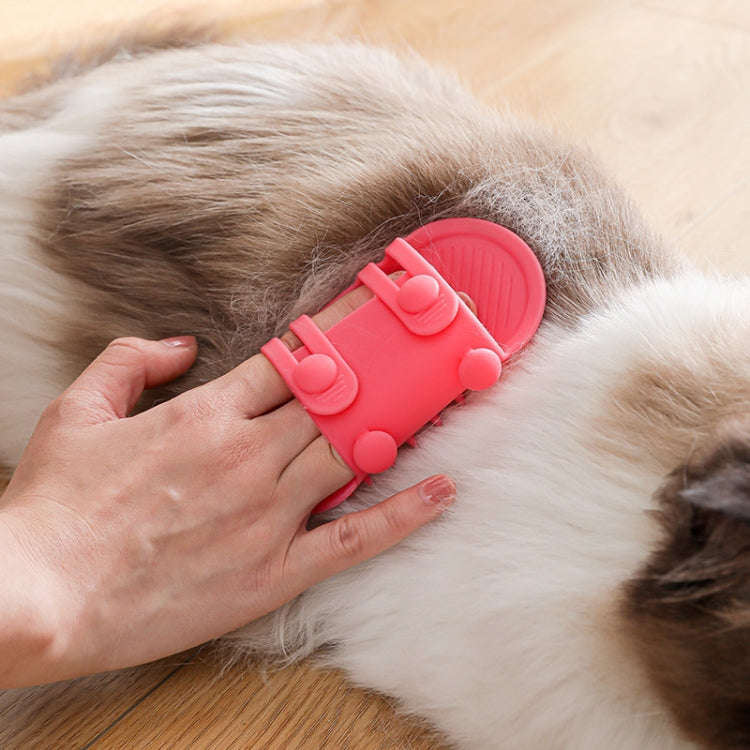 Multifunctional Cat Table Leg Scratcher Pet Silicone Hair Massage Brush(Pink)