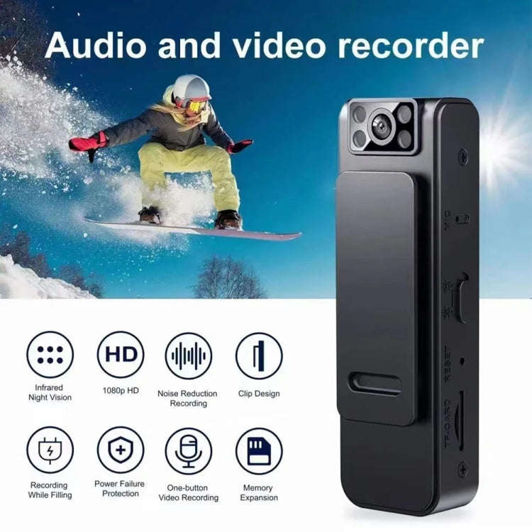 L8 WIFI Version  1080P Video Recorder 130 Degree Wide Angle Lens Camera With Back Clip Infrared N...