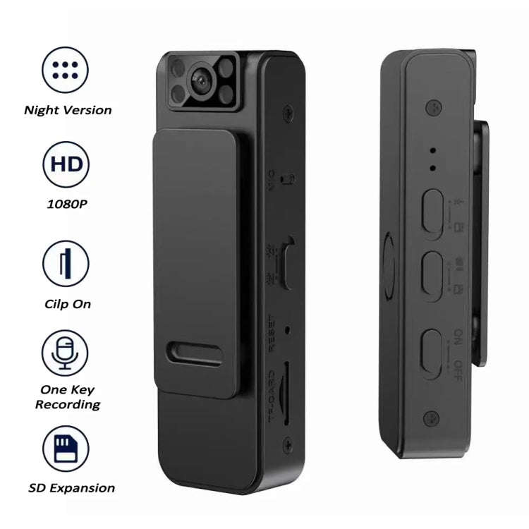 L8 With  64G Memory Card 1080P Video Recorder 130 Degree Wide Angle Lens Camera With Back Clip In...