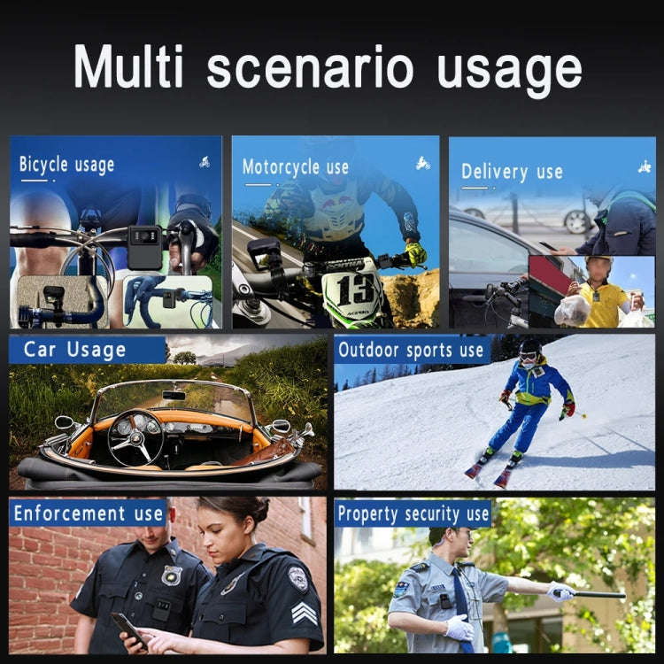 L9 2K WIFI Version  2.0 Inch IPS Screen Video Recorder With Back Clip IP65 Waterproof Mini Camcor...