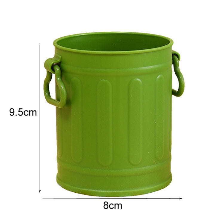 Large-capacity Student Desktop Organizer Pen Container Girls Makeup Brush Storage Bucket(Green)