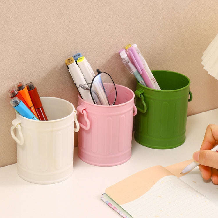 Large-capacity Student Desktop Organizer Pen Container Girls Makeup Brush Storage Bucket(Pink)