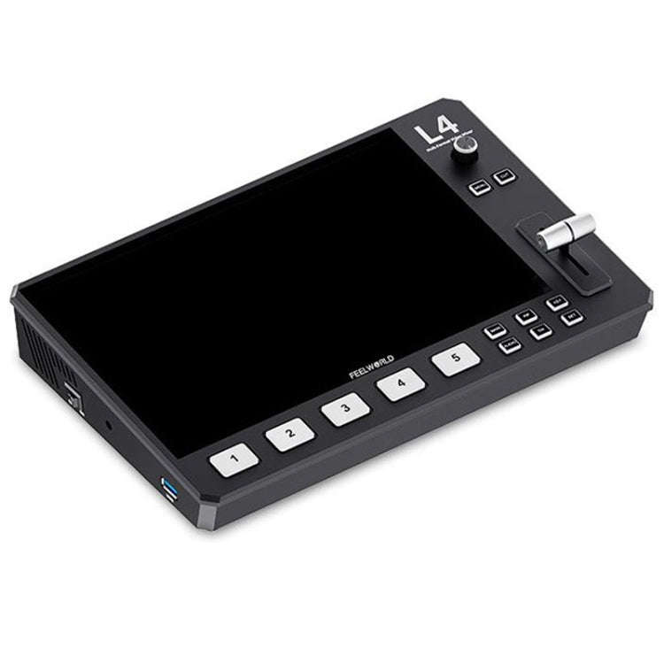 FEELWORLD L4 Multi-Camera Video Mixer Switcher 10.1" Touch Screen USB 3.0 Fast Streaming(UK Plug)