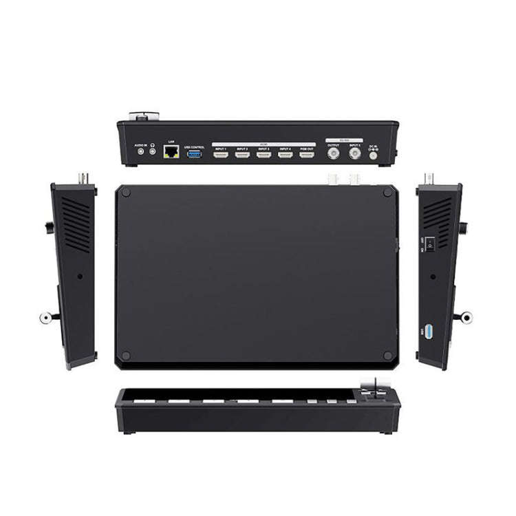 FEELWORLD L4 Multi-Camera Video Mixer Switcher 10.1" Touch Screen USB 3.0 Fast Streaming(UK Plug)