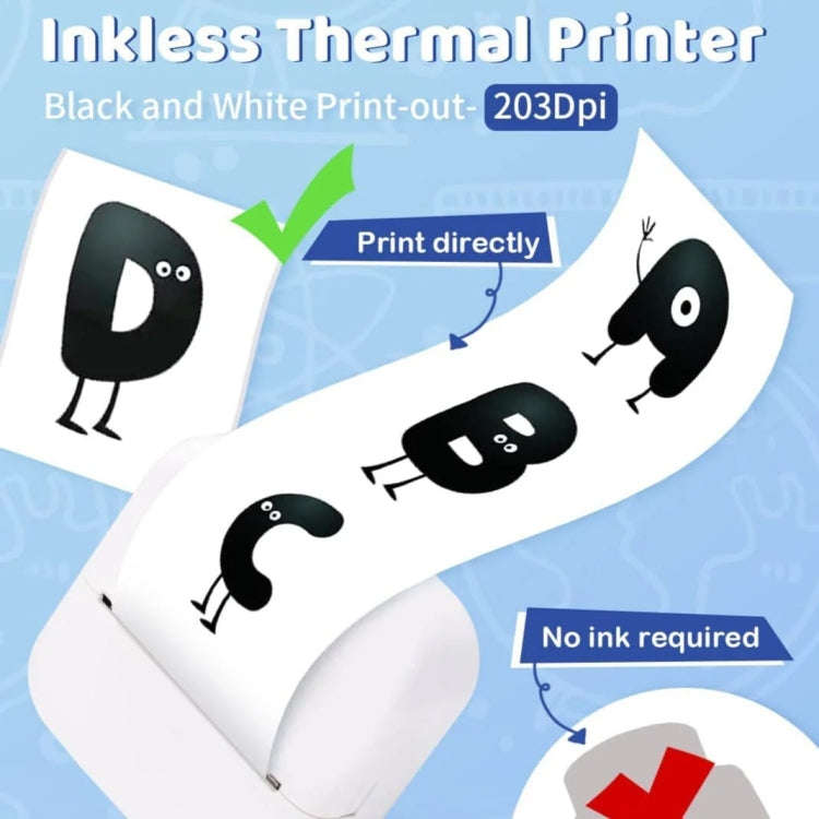 Phomemo M02X Inkless Pocket Printer Bluetooth Thermal Portable Sticker Maker Machine(White)
