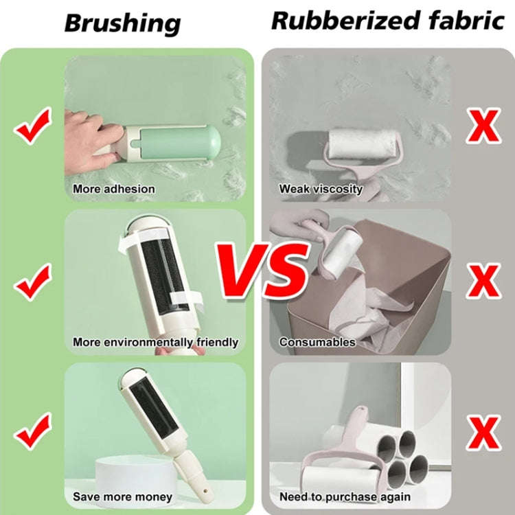 Cats Pet Hair Remover Static Adsorption Roller Clothes Sofa Hair Removal Brush(Red)