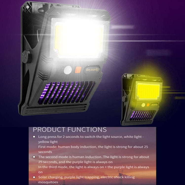 E-SMARTER W7105-2 COB Solar Wall Lamp With Clip Mosquito Killer Lamp Portable Body Sensor Outdoor...