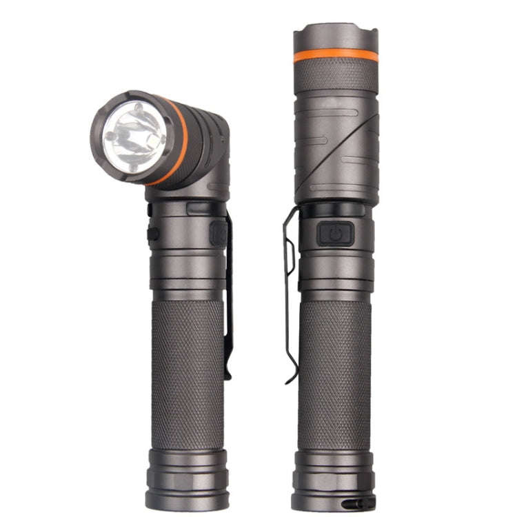 90 Degree Foldable Flashlight White / Red / Green Lights Waterproof Magnetic Torch Built In 18650...