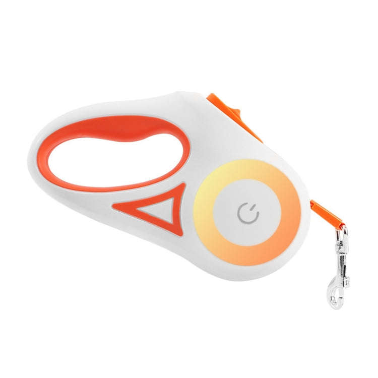 LED Light Luminous Pet Dog Leash Automatic Retractable Dog Walking Leash, Color: 3m Orange