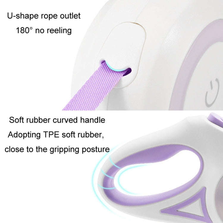 LED Light Luminous Pet Dog Leash Automatic Retractable Dog Walking Leash, Color: 5m Green