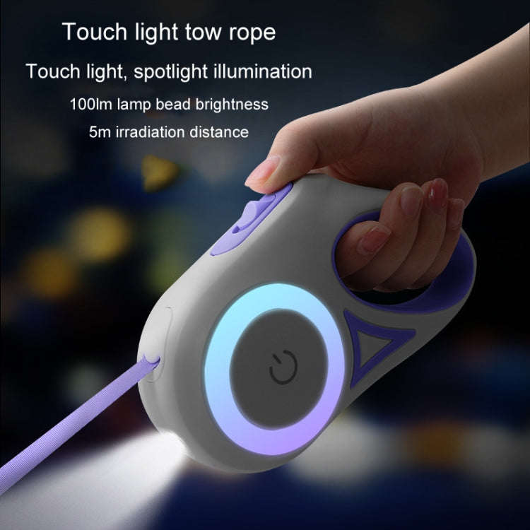 LED Light Luminous Pet Dog Leash Automatic Retractable Dog Walking Leash, Color: 5m Green