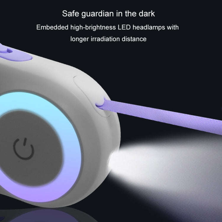 LED Light Luminous Pet Dog Leash Automatic Retractable Dog Walking Leash, Color: 5m Green