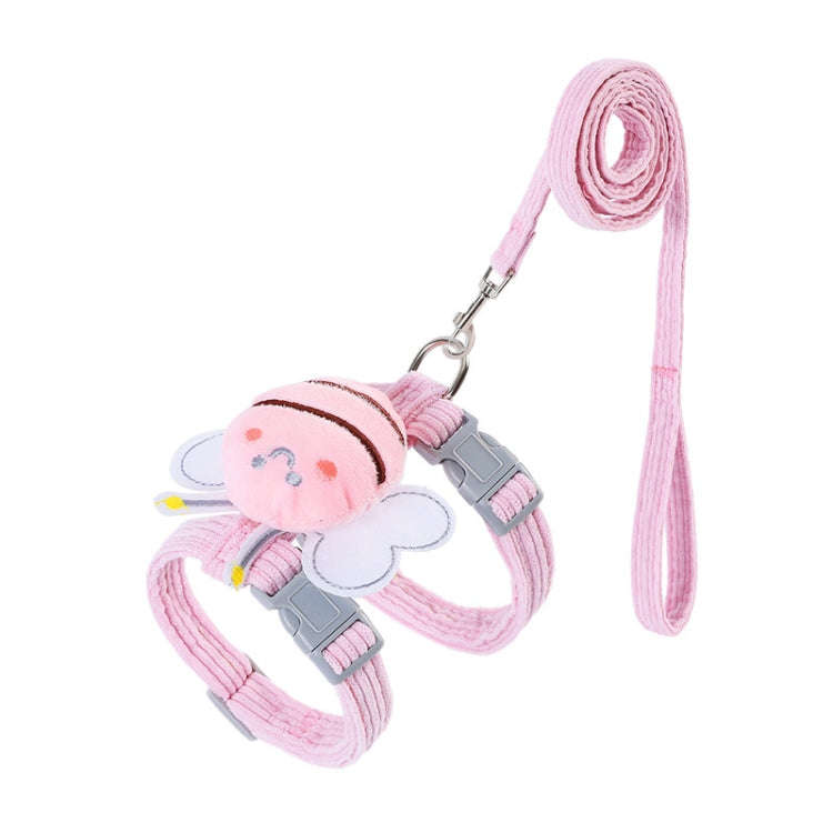 Cats Leash Anti-breakaway Outdoor Adjustable Chest Back Cats Leash, Size: S(Pink)