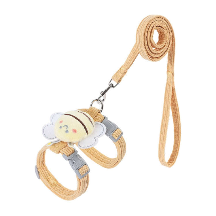 Cats Leash Anti-breakaway Outdoor Adjustable Chest Back Cats Leash, Size: M(Yellow)