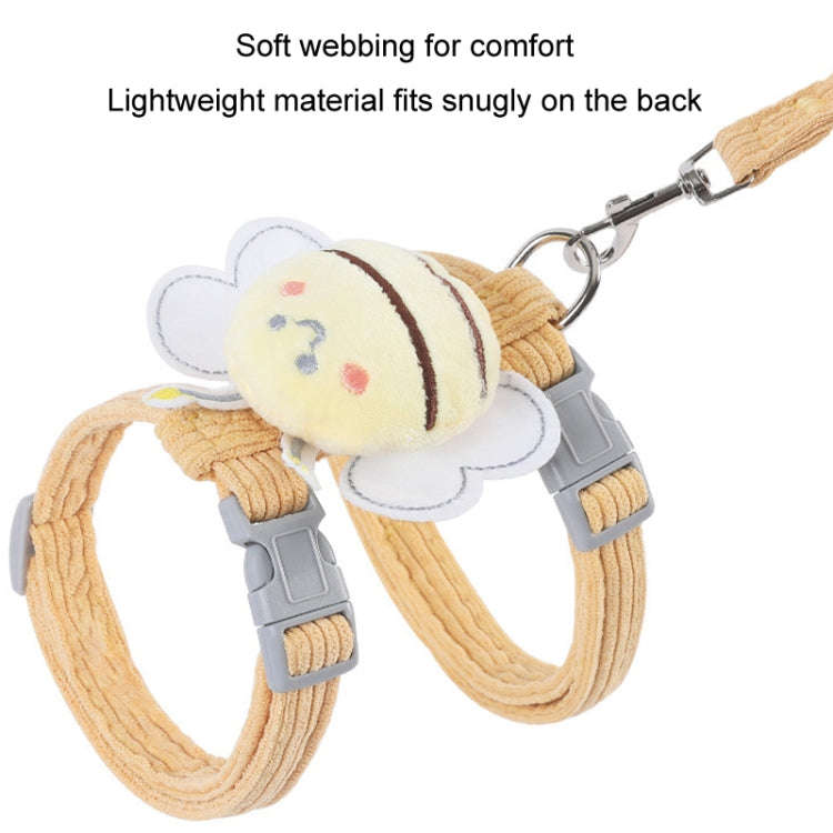 Cats Leash Anti-breakaway Outdoor Adjustable Chest Back Cats Leash, Size: S(Yellow)