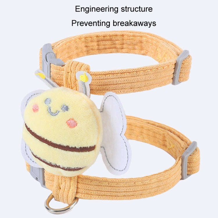 Cats Leash Anti-breakaway Outdoor Adjustable Chest Back Cats Leash, Size: S(Yellow)