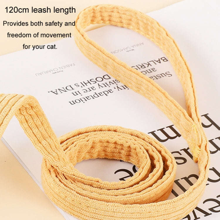 Cats Leash Anti-breakaway Outdoor Adjustable Chest Back Cats Leash, Size: M(Yellow)