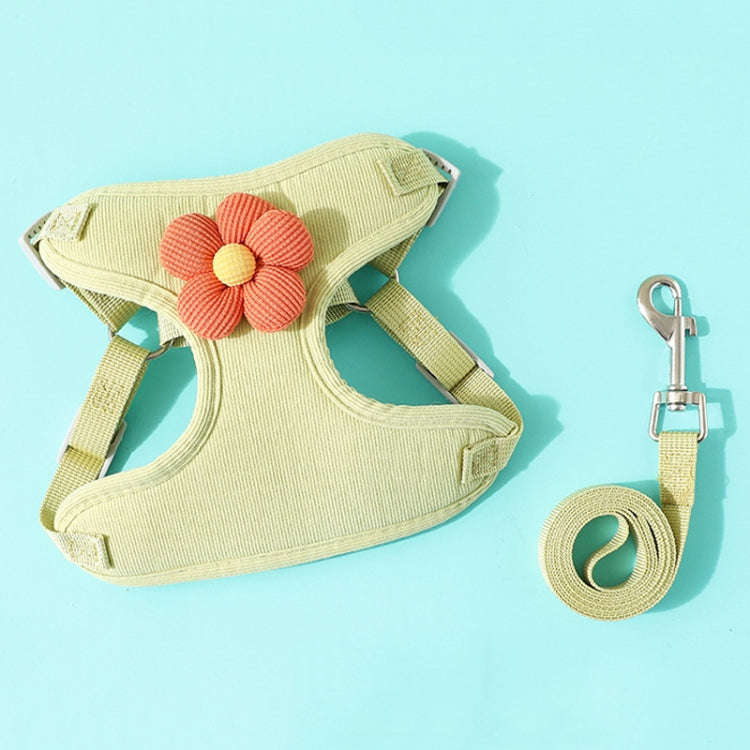 Pet Puppy Dog Leash Vest Teddy Chest Belt Chain Dog Walking Leash, Size: XL(Green)