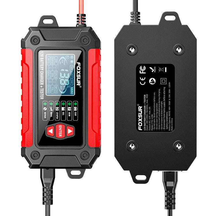 FOXSUR Cars Motorcycles 12V Lithium Cattery Charger With Battery Detection(UK Plug)