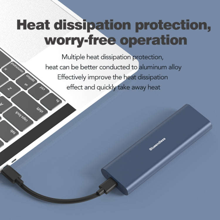 Blueendless M2815SN M.2 Dual Protocol Type-C 3.1 Mobile Hard Disk Box Laptop External SSD(Pink)