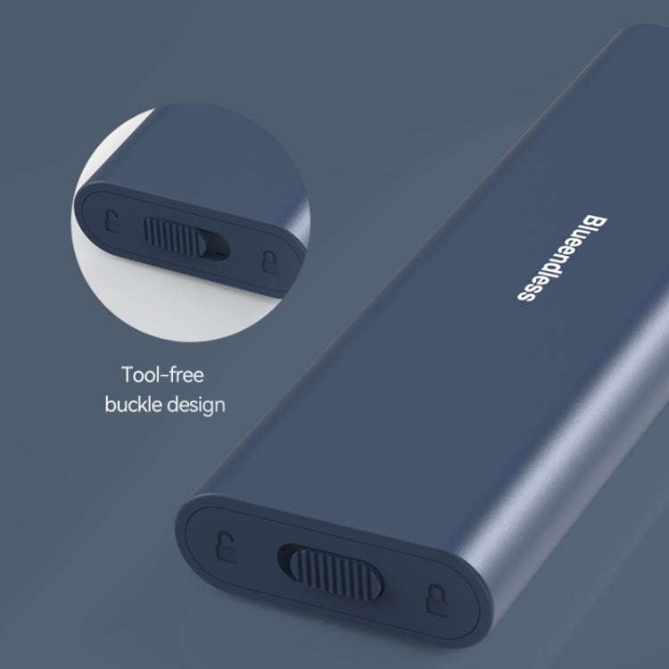 Blueendless M2815SN M.2 Dual Protocol Type-C 3.1 Mobile Hard Disk Box Laptop External SSD(Gray)