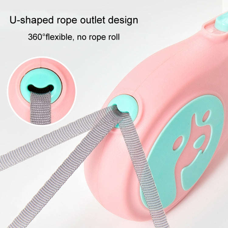 5m Small And Medium Dog Walking Leash Automatic Retractable Portable Pet Leash(Pink)