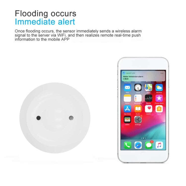 Zigbee Water Leak Detector Water Sensor Alarm Support Tuya APP / Google Assistant / Aleax / Yande...