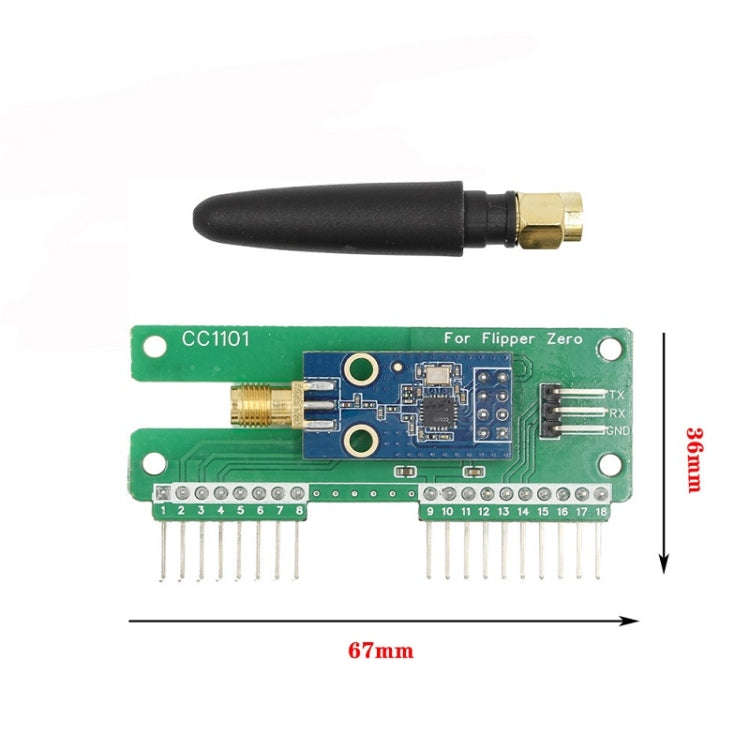 For Flipper Zero CC1101 433MHz External SubGhz Module(AL-276)