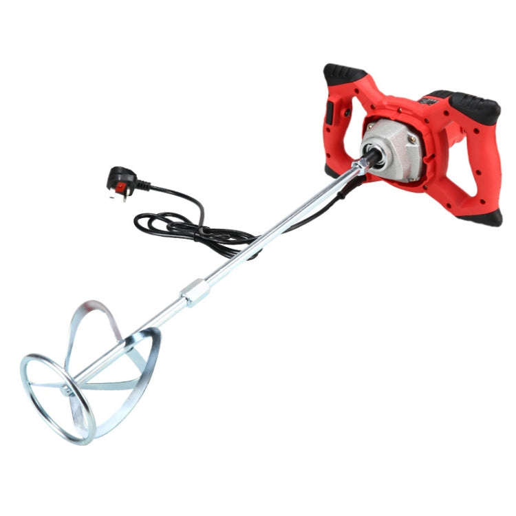 AOTUO 220V High Power Industrial Grade Electrical Mixer Handheld Concrete Paint Mixer(EU Plug Red)