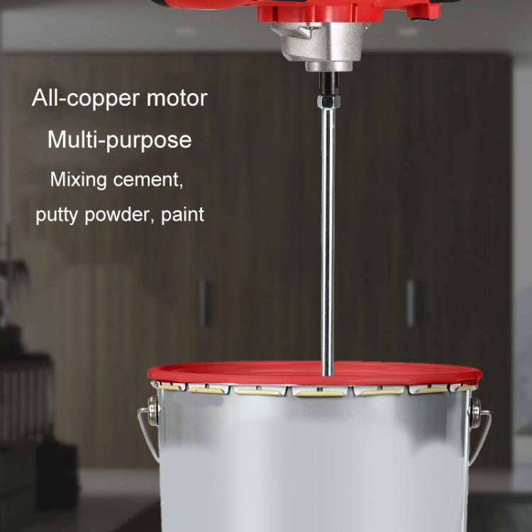 AOTUO 220V High Power Industrial Grade Electrical Mixer Handheld Concrete Paint Mixer(EU Plug Red)