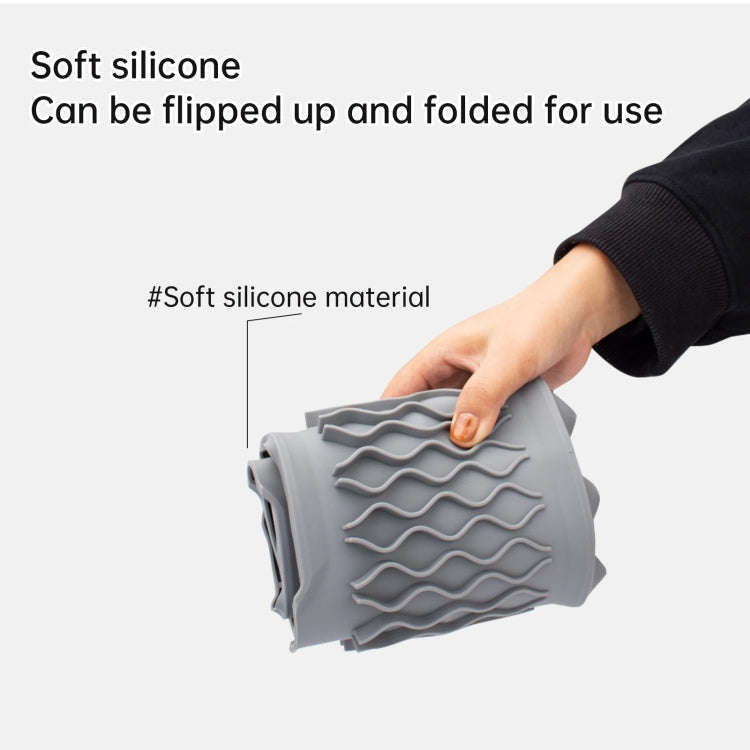 Slope Silicone Faucet Drain Pad Splash-proof Sink Faucet Mat(Black)