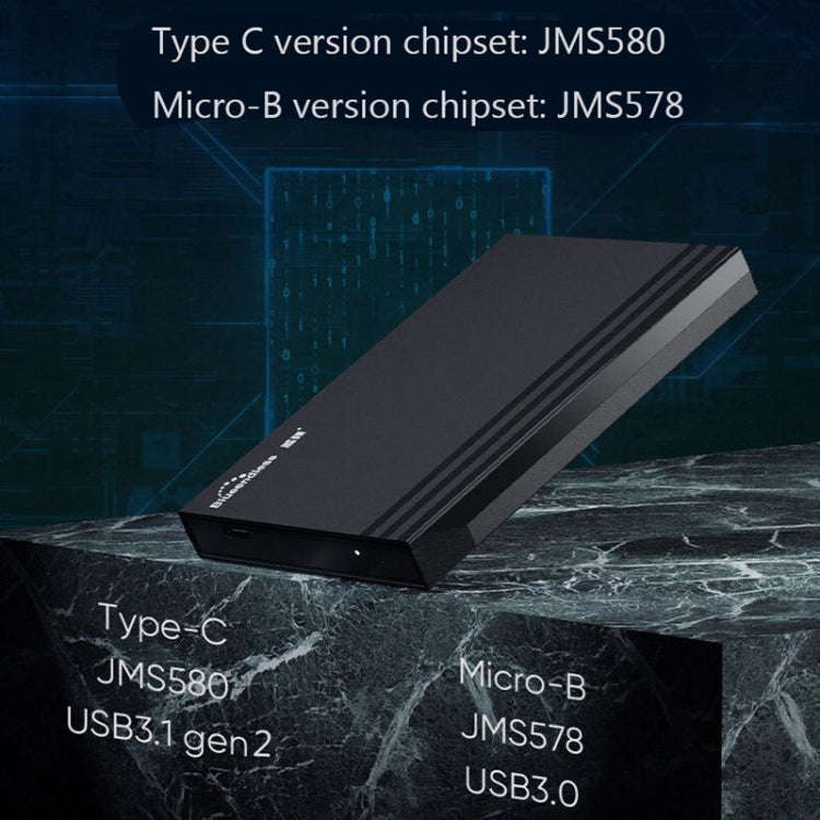 Blueendless MR23S 2.5-inch SATA Mobile Hard Disk Enclosure Tool-free Laptop External SSD, Spec: U...