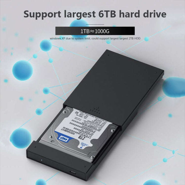 Blueendless MR23S 2.5-inch SATA Mobile Hard Disk Enclosure Tool-free Laptop External SSD, Spec: U...